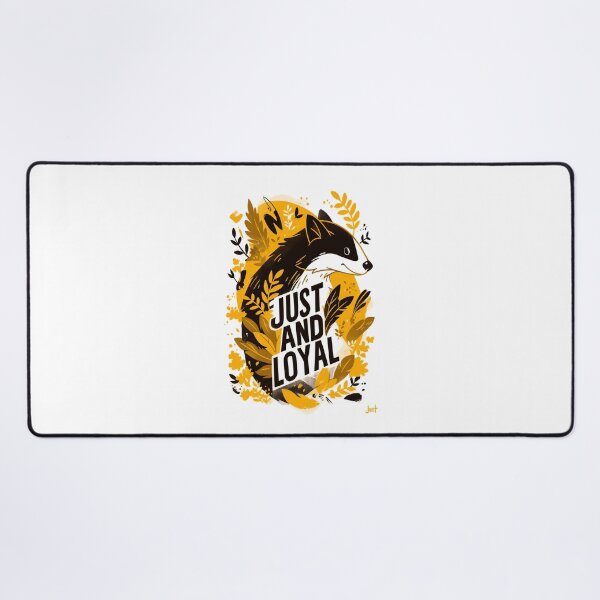 Item preview, Just and Loyal - Badger - Black and Gold - Fantasy designed and sold by Fenay Designs.