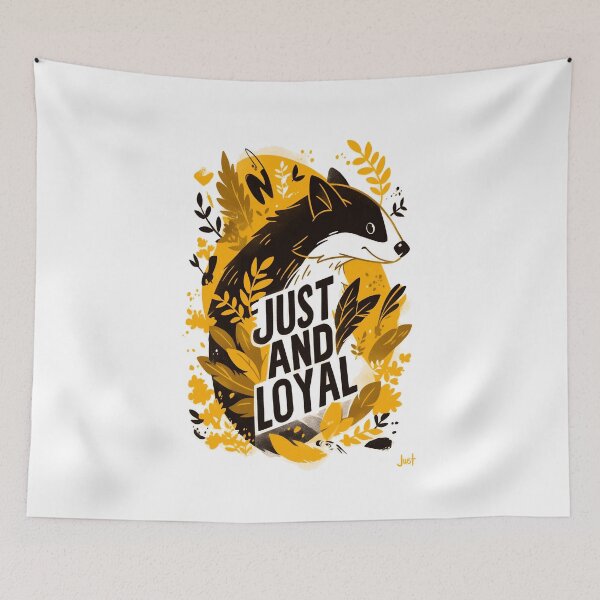 Item preview, Just and Loyal - Badger - Black and Gold - Fantasy designed and sold by Fenay Designs.