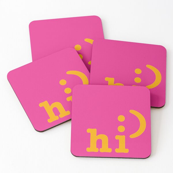 Item preview, Smiley Face Hi Hot Pink designed and sold by SewLalla.