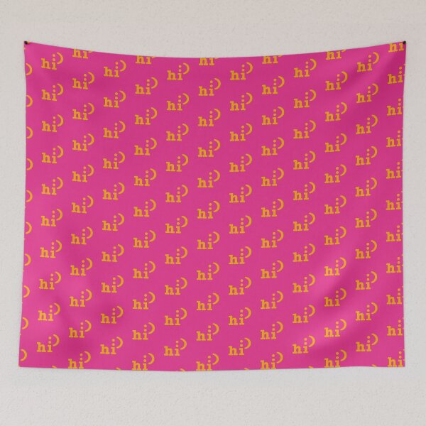 Item preview, Smiley Face Hi Hot Pink designed and sold by SewLalla.
