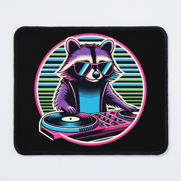 Item preview, Retro Raccoon DJ Funny Raccoon designed and sold by KsuAnn.