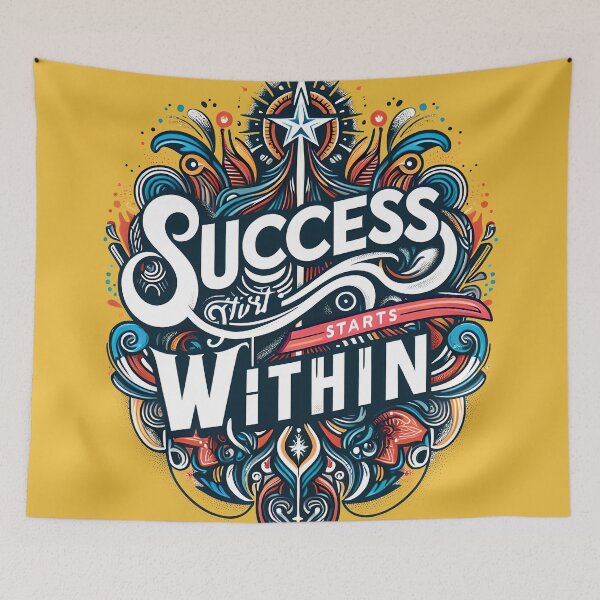 Item preview, Success starts within, typography designed and sold by maxmaj.
