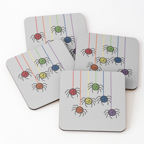 Item preview, A Rainbow of Yarn Spiders designed and sold by thehookshelf.