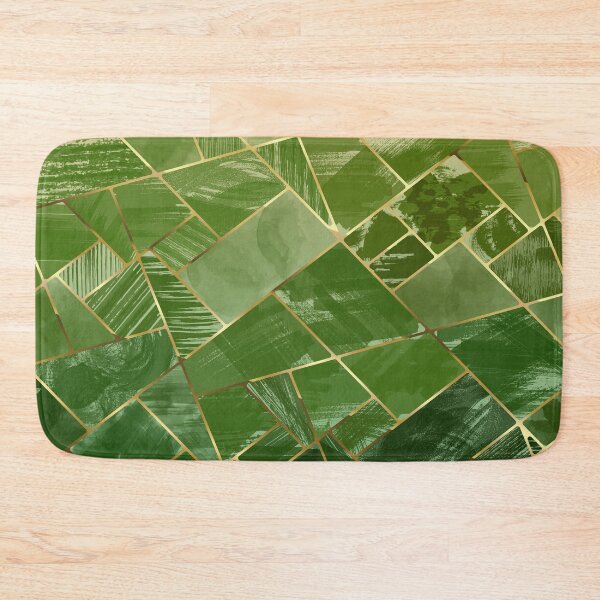 Item preview, Green Geode, Stained Glass Mosaic with Veins of Liquid Gold designed and sold by NoaaDesign.