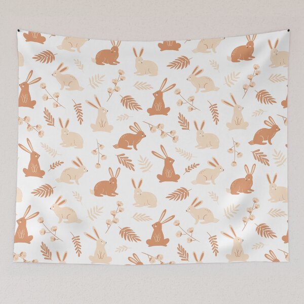 Item preview, Earthen Elegance: Bunnies in Beige and Brown designed and sold by artsicastudio.