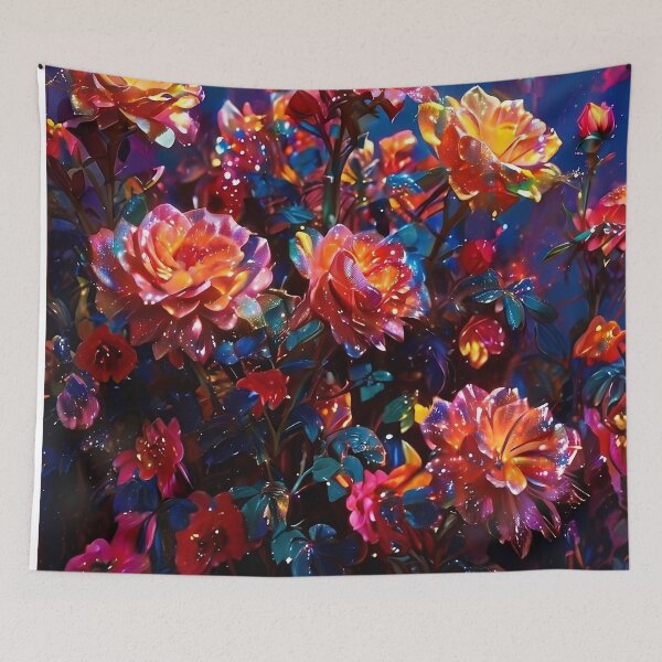 Item preview, Beautiful Colorful Roses Pattern - Moonlit Blooms designed and sold by Creative.Shop.