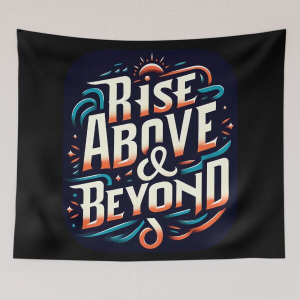 Item preview, Rise Above & Beyond, typography designed and sold by maxmaj.