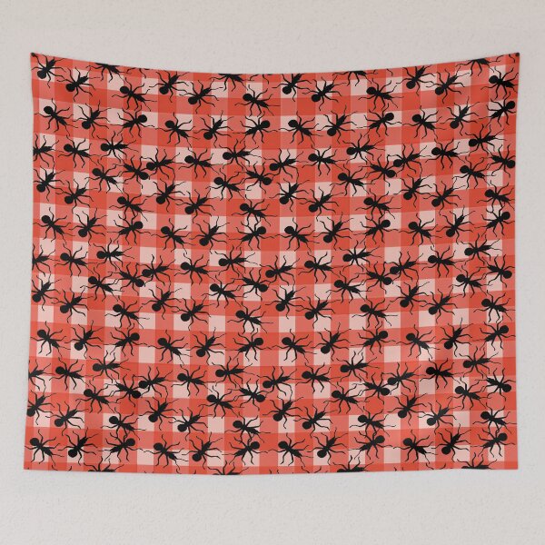 Item preview, Marching Black Ants on Plaid designed and sold by DeerSpirit.