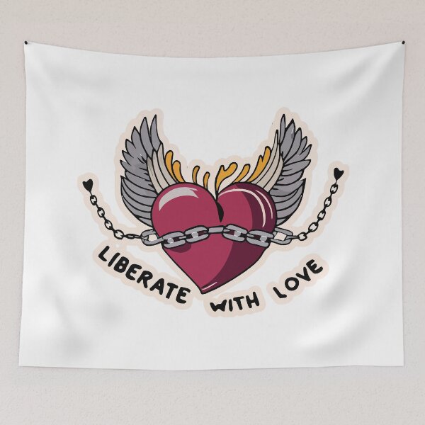 Item preview, Liberate with Love - Heart Wings Freedom Design designed and sold by NiftyWrx.
