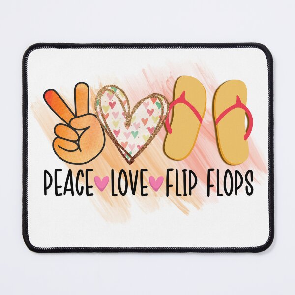 Item preview, Peace love flip flops designed and sold by DesignCosmos.