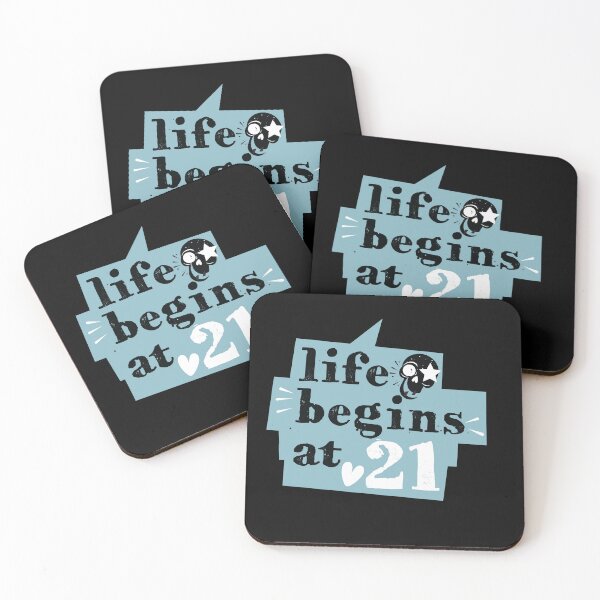 Item preview, LIFE Begins at 21 designed and sold by Tshirtalk.