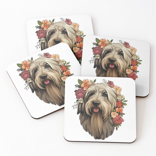 Item preview, Cute Flower Briard Mom Dad Guardian Angel Best Friend Doggie Paw designed and sold by SMARTKIT  DESIGNAGENCY.