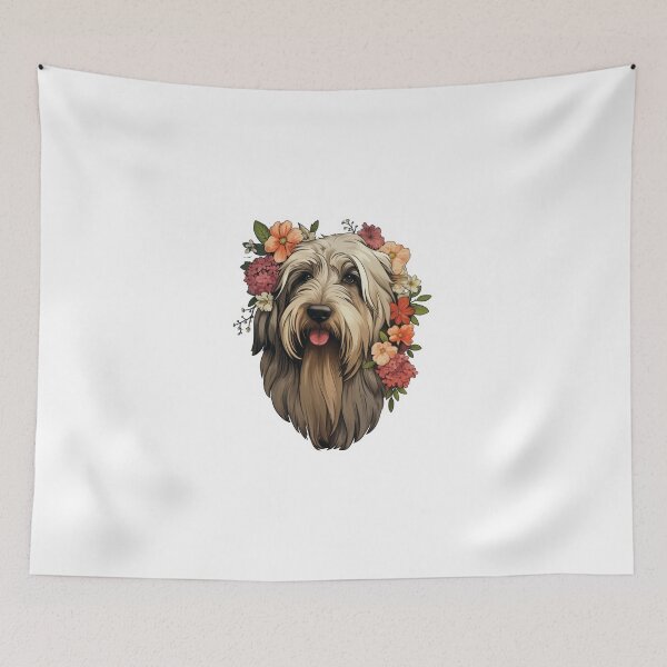 Item preview, Cute Flower Briard Mom Dad Guardian Angel Best Friend Doggie Paw designed and sold by SMARTKIT  DESIGNAGENCY.