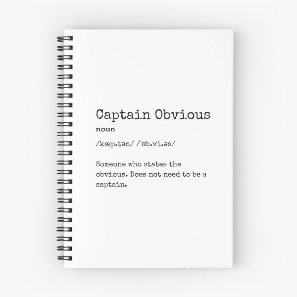 Item preview, Captain Obvious (noun) - Funny designed and sold by Ghoof-Wear.
