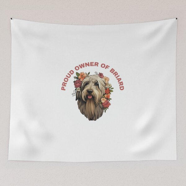 Item preview, Cute Flower Briard Mom Dad Guardian Angel Best Friend Doggie Paw designed and sold by SMARTKIT  DESIGNAGENCY.