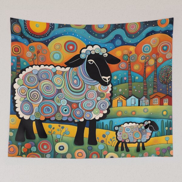 Item preview, Folk Art sheep designed and sold by Colin Bentham.