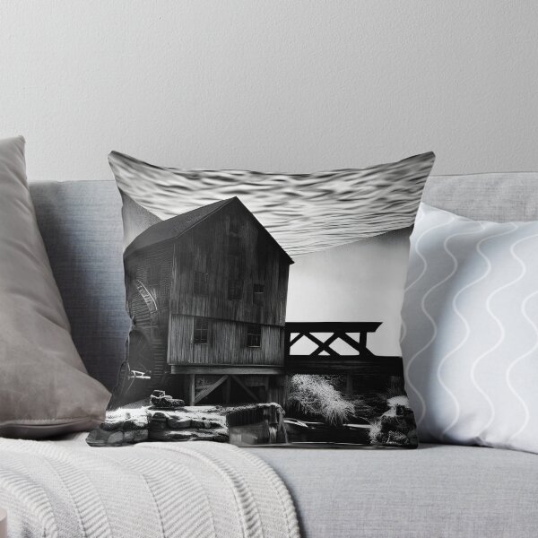 Artikelvorschau, Alte Mühle in Schwarz und Weiß entworfen und verkauft von DesignsbyVelvet.
