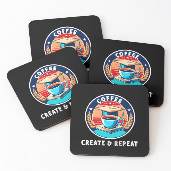 Item preview, Coffee, Create, Repeat designed and sold by Isabella ✔️ ✔️.
