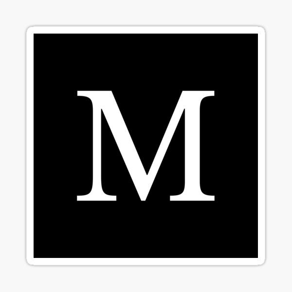 Artikel-Vorschau von Schwarzes grundlegendes Monogramm M, designt und verkauft von rewstudio.