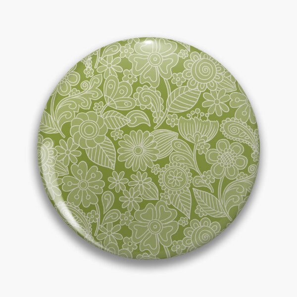 Aperçu de l'œuvre Floral des années 70 - Vert créée et vendue par Studio-Ithelda.