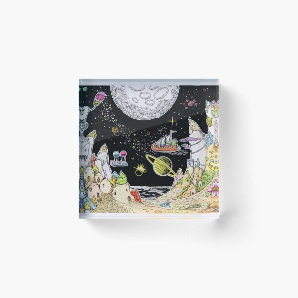 Item preview, Full Moon on planet Abschfläkx [colorized version] designed and sold by SpaceCatVisions.