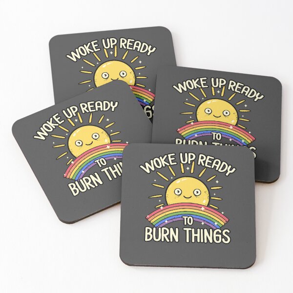 Item preview, Woke Up Ready to Burn Things - Sarcastic Sun Rainbow Funny Gift designed and sold by koalateess.