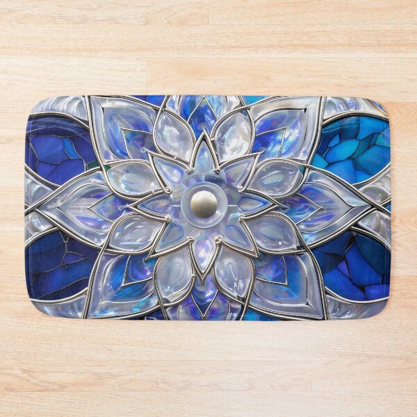 Item preview, White and blue opal mandala designed and sold by Fantasyplus.