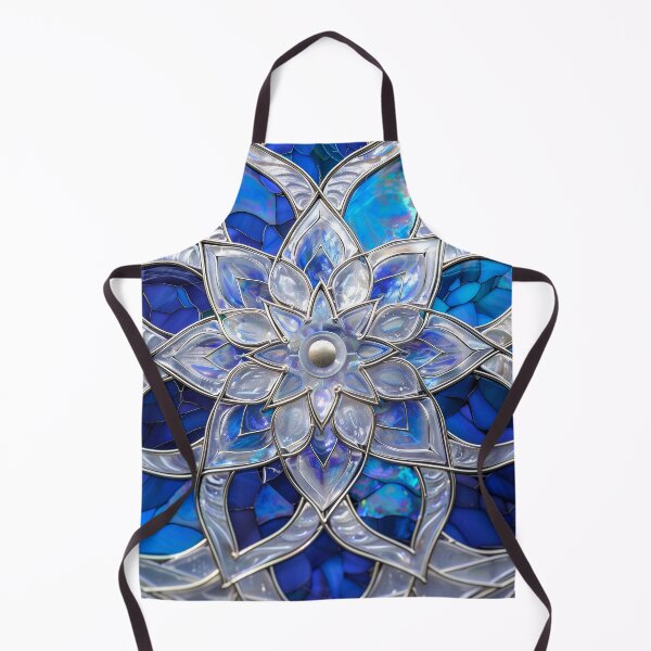 Item preview, White and blue opal mandala designed and sold by Fantasyplus.