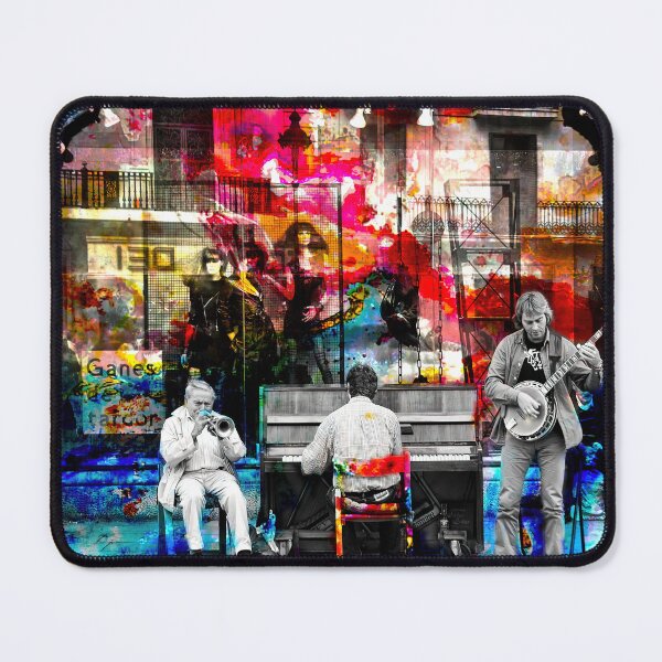 Item preview, Barcelona Painting, Urban Landscape, Street Musicians designed and sold by IdoFriedmanArt.