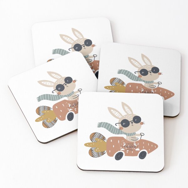 Aperçu de l'œuvre Happy Easter day Funny cute rabbits créée et vendue par artscreat.