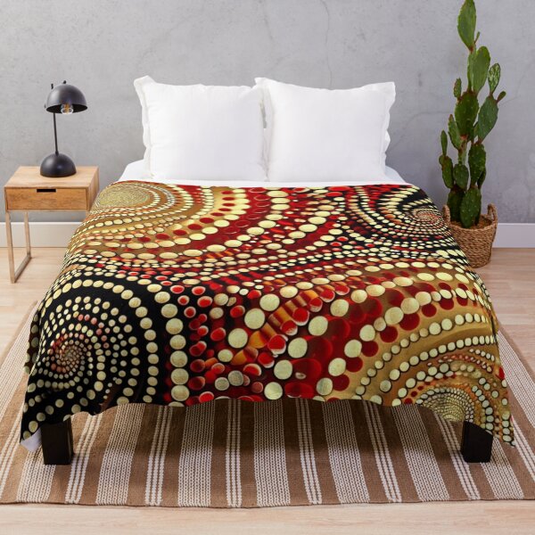 Item preview, Aboriginal Inspired Dot Art - Gold Veins designed and sold by GrinGalore.