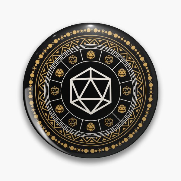 Item preview, Geometric D20 Dice Symbol Tabletop RPG designed and sold by pixeptional.