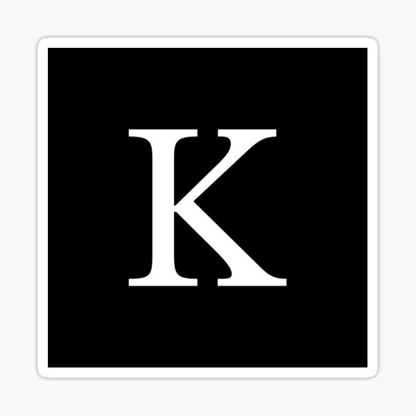 Artikel-Vorschau von Schwarzes grundlegendes Monogramm K, designt und verkauft von rewstudio.