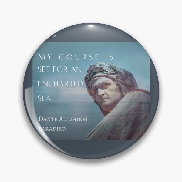 Item preview, Dante Alighieri portrait and quote: My course is set for an uncharted sea. designed and sold by artbleed.
