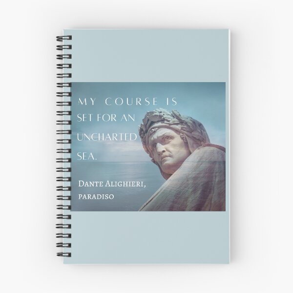 Item preview, Dante Alighieri portrait and quote: My course is set for an uncharted sea. designed and sold by artbleed.
