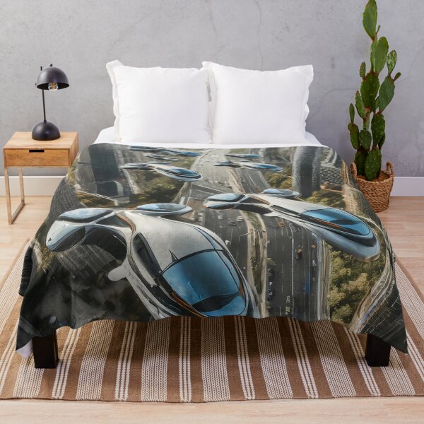 Item preview, Flying cars over a futuristic city designed and sold by drawbey.
