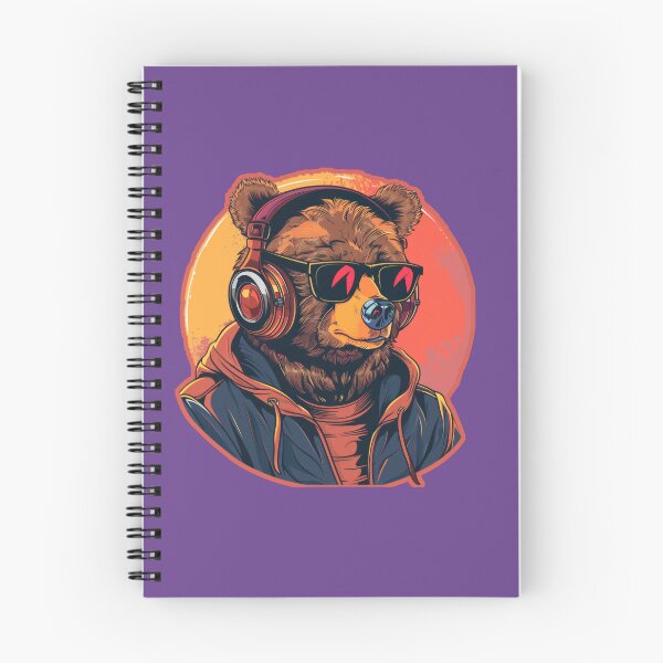 Aperçu de l'œuvre Ours écoutant de la musique créée et vendue par ivorry.