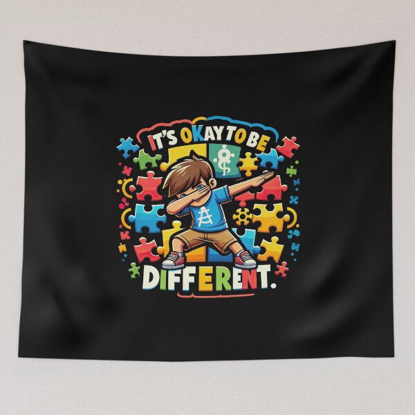 Item preview, Autism Dab it's okay to be different Autism Awareness T-Shirt designed and sold by MAPDDesigns.