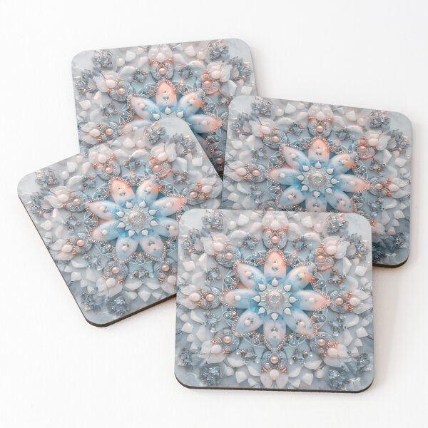 Item preview, Mandala beads and blue shell and peach fuzz designed and sold by Fantasyplus.