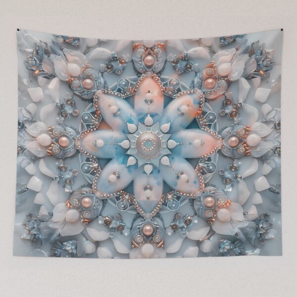 Item preview, Mandala beads and blue shell and peach fuzz designed and sold by Fantasyplus.
