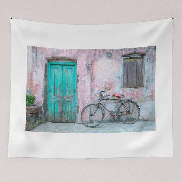 Item preview, Pastel colours on an Indian street, Puri , Odisha designed and sold by Geoff Shoults.