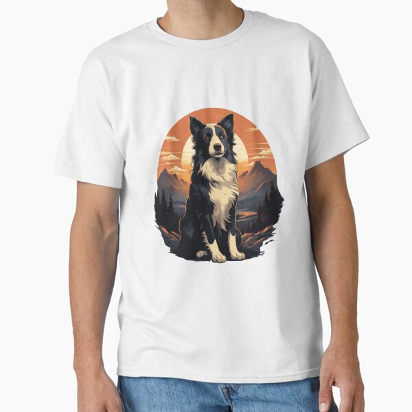Vista previa del artículo con la obra «Border Collie caminante», diseñado y vendido por NicolasGlowArt.