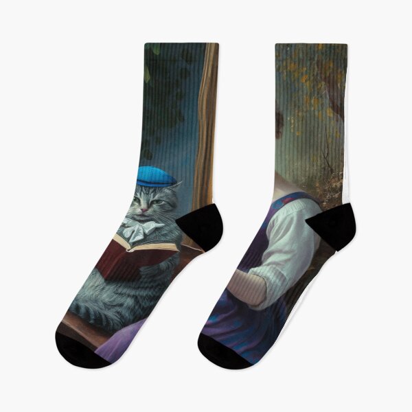 Item preview,   "WOMAN READING CAT". Panting of a woman Reading with cat  designed and sold by Obinne.