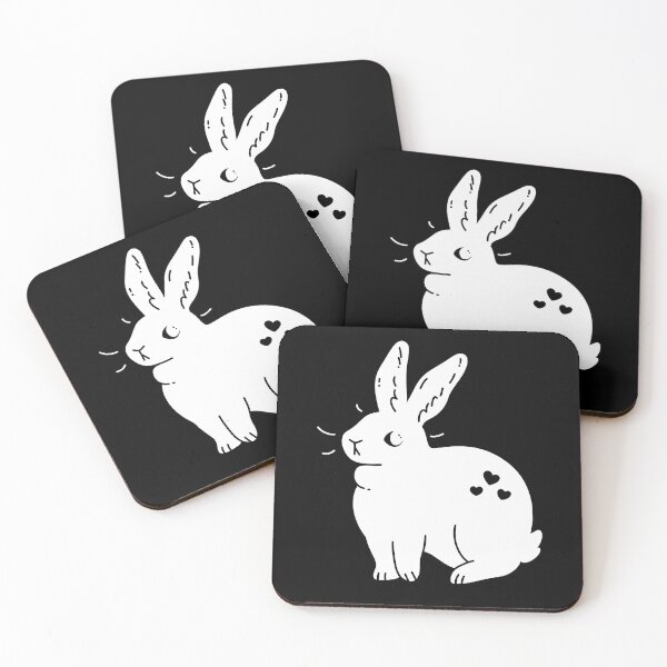 Item preview, Little bunny with hearts, cute rabbit sitting - gift for bunny parents designed and sold by GingerandMilk.