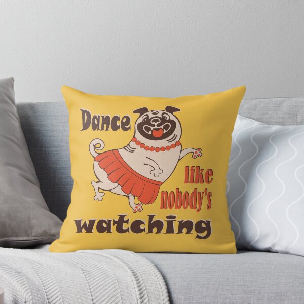 Item preview, Dance like nobody is watching girly Pug dog designed and sold by CutieBlue.
