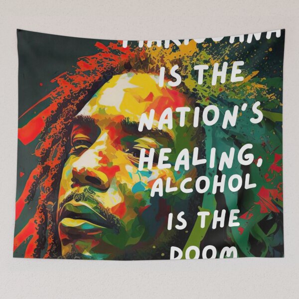 Item preview, Marijuana is the nation's healing, alcohol is the doom Cap designed and sold by ragebody.