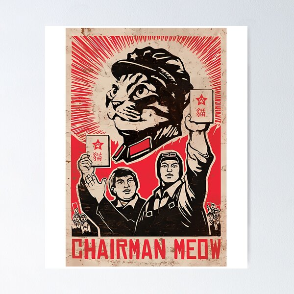 Item preview, Meow Mao China Cat Meme designed and sold by Justusandervort.