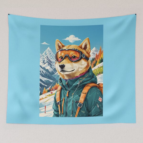Item preview, Shibu Dog into Snow Hiking designed and sold by MeraStyle.