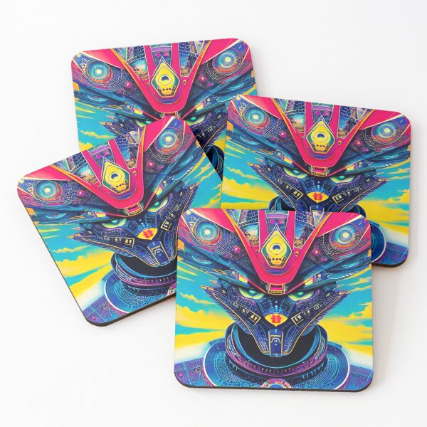 Item preview, Neon Feline Vanguard: Futuristic Cat Warrior Design designed and sold by GrizzlyCollective.