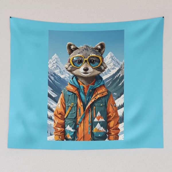 Item preview, Racoon is Snow Hiking designed and sold by MeraStyle.